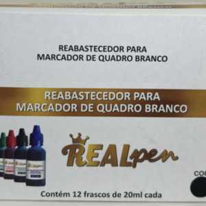 Reabastecedor p/ Marcador de Quadro Branco Real Pen (dúzia)