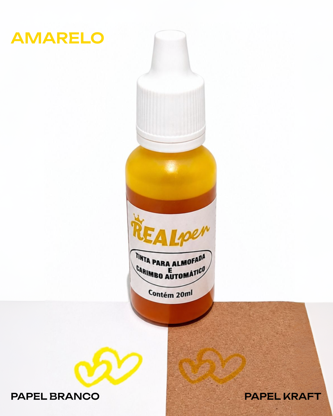 Tinta para Almofada e Carimbo Automático Real Pen 20 ml - Imagem 3