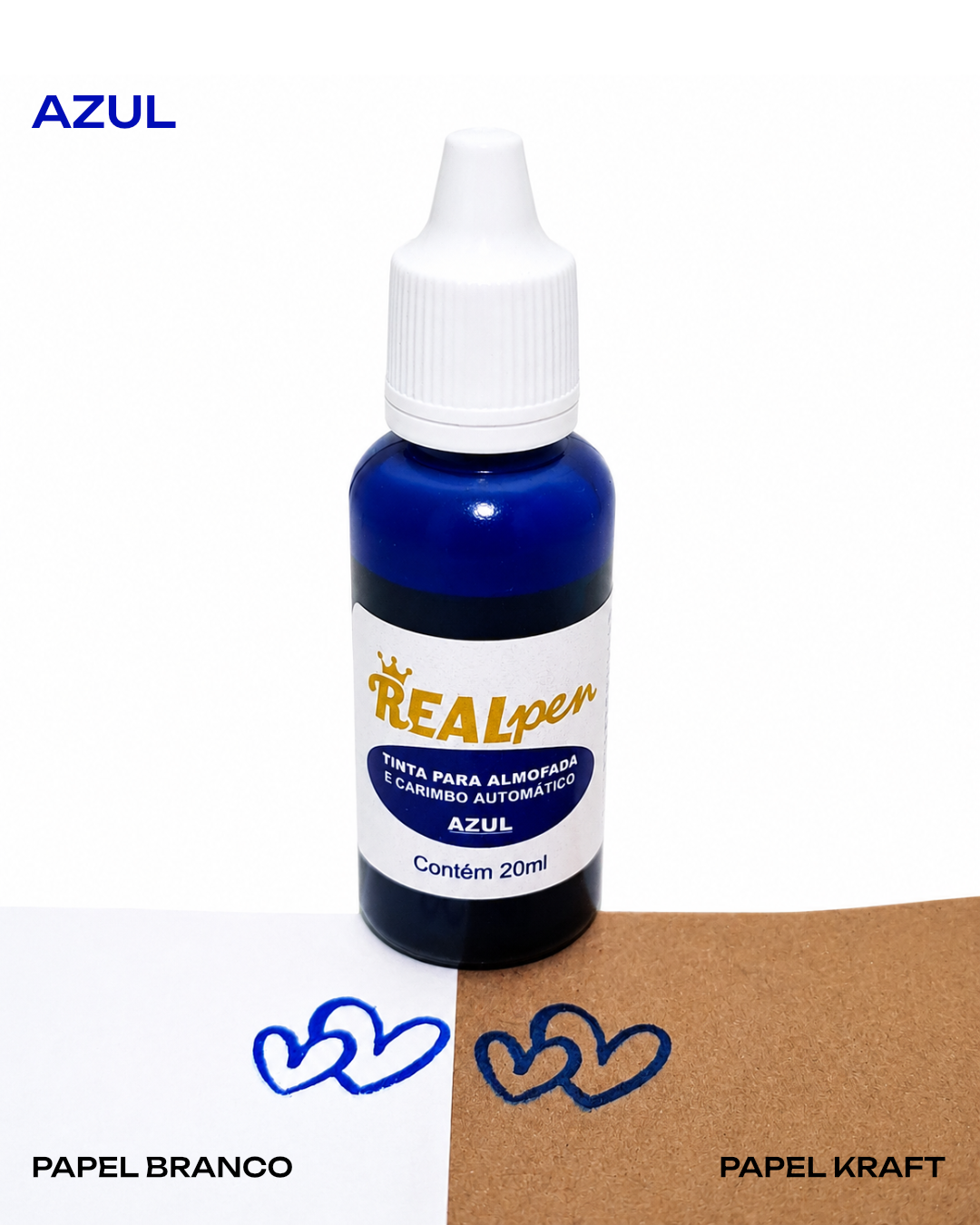 Tinta para Almofada e Carimbo Automático Real Pen 20 ml - Imagem 4