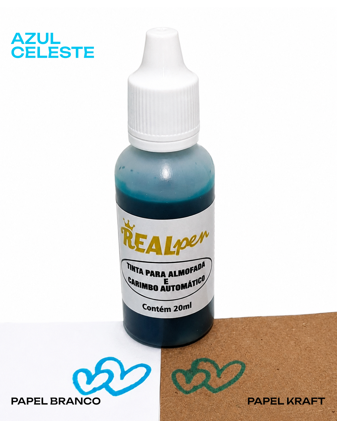 Tinta para Almofada e Carimbo Automático Real Pen 20 ml - Imagem 2