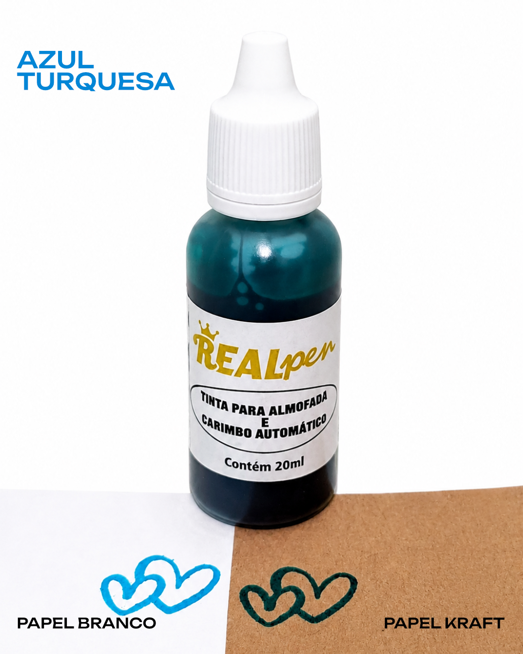 Tinta para Almofada e Carimbo Automático Real Pen 20 ml - Imagem 5
