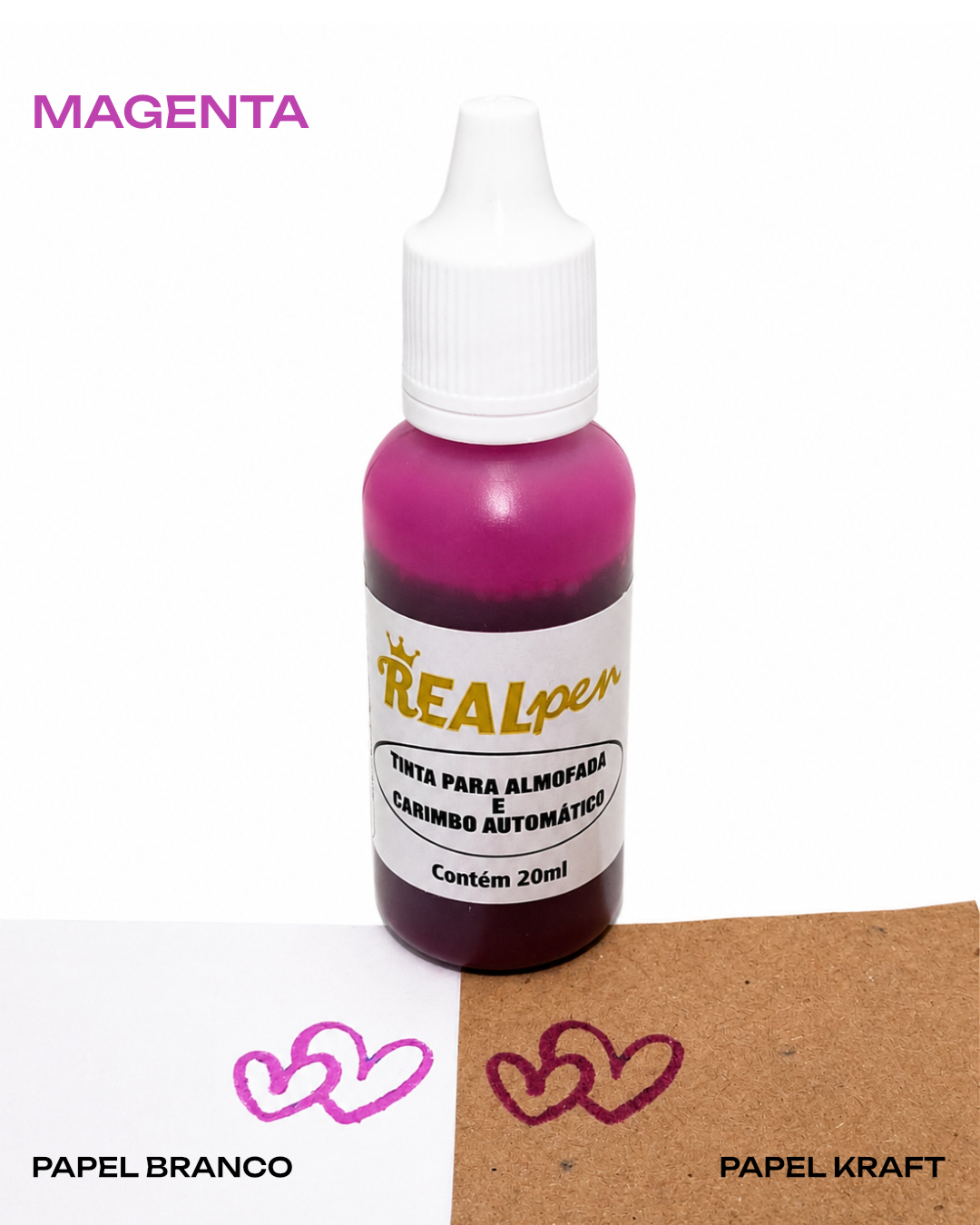 Tinta para Almofada e Carimbo Automático Real Pen 20 ml - Imagem 7