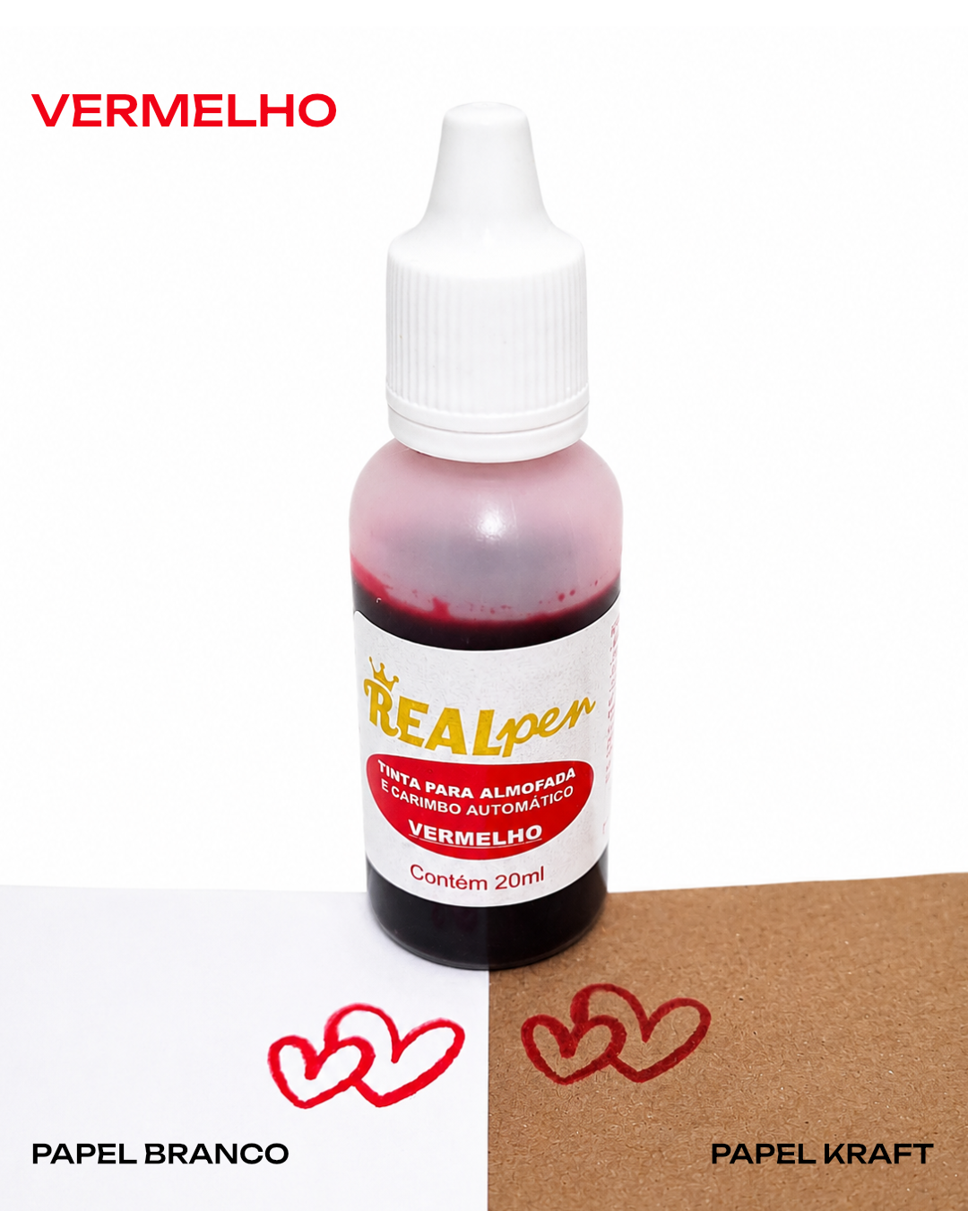 Tinta para Almofada e Carimbo Automático Real Pen 20 ml - Imagem 9