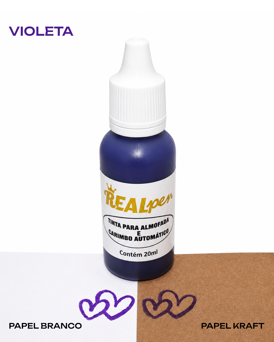 Tinta para Almofada e Carimbo Automático Real Pen 20 ml - Imagem 8